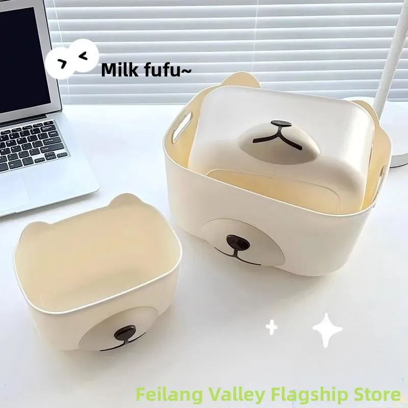 

Милый настольный органайзер для хранения, коробка для косметики, для студенческого общежития, офисного стола, для мелких предметов