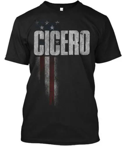 Cicero Family American Flag T-Shirt Made in the USA Size S to 5XL