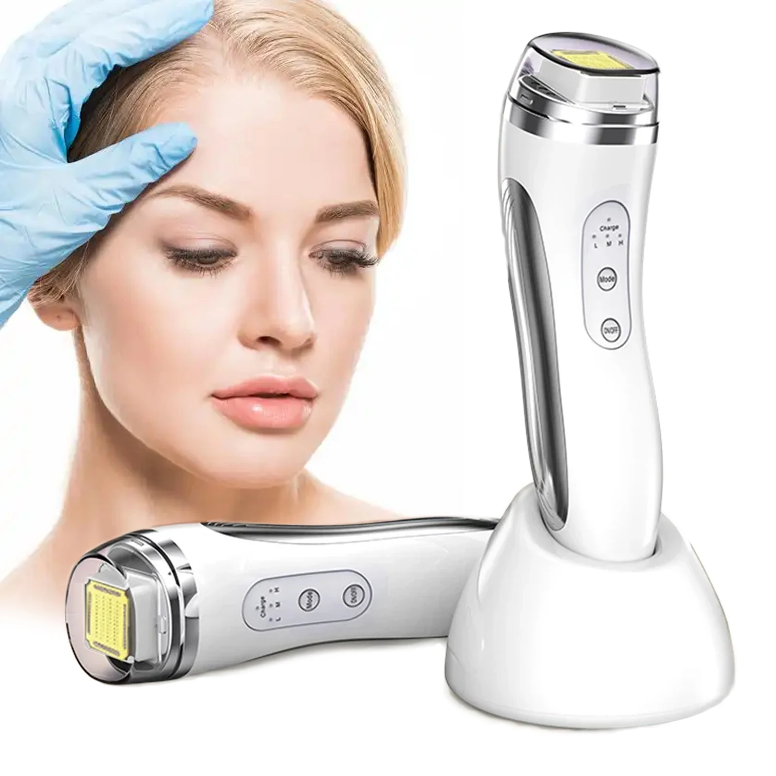 جهاز العناية بالوجه يعمل بموجات الراديو تردد جهاز رفع الوجه نقطية جهاز تدليك لمراكز التجميل المنزل مزيل التجاعيد شد الجلد آلة تدليك الوجه #1