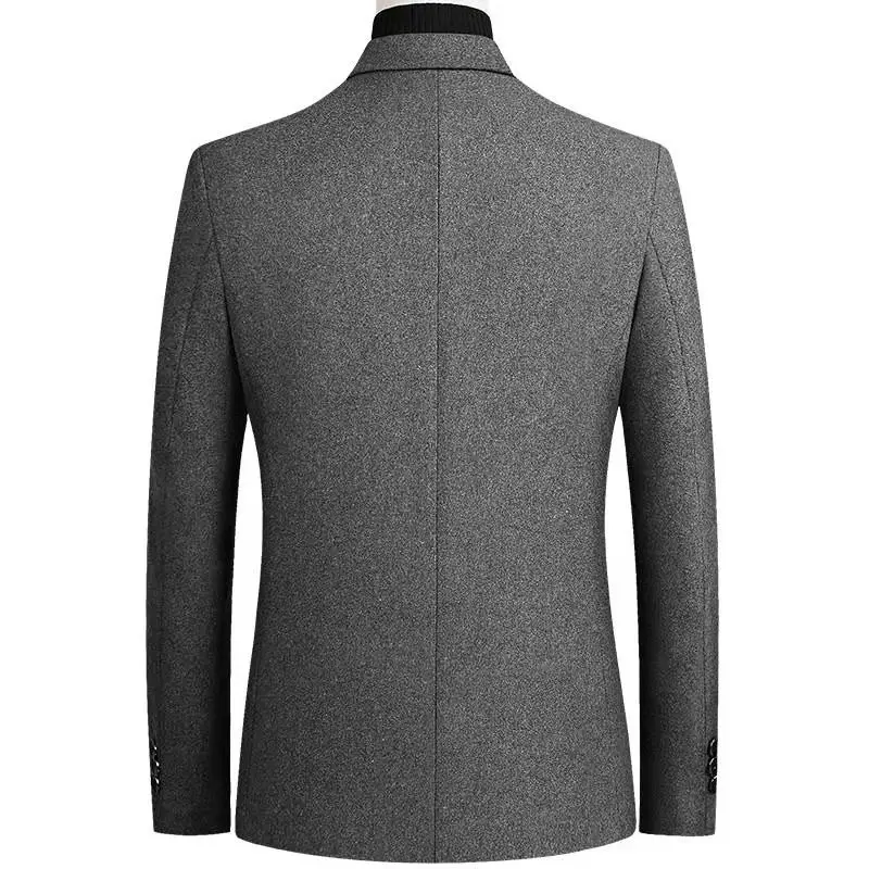 Chaqueta de lana ajustada para hombre, traje informal de negocios, chaqueta de moda, novedad