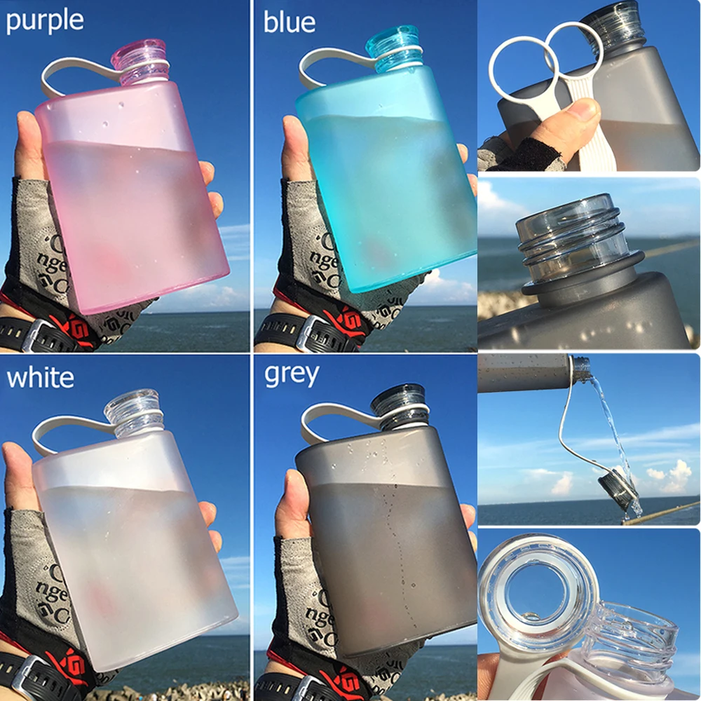 A5 Paper Cup Botlte Flat Water Bottle Food Grade AS Free Clear Book Portable Paper Pad Water Bottle Flat Drinks Kettle Bottle