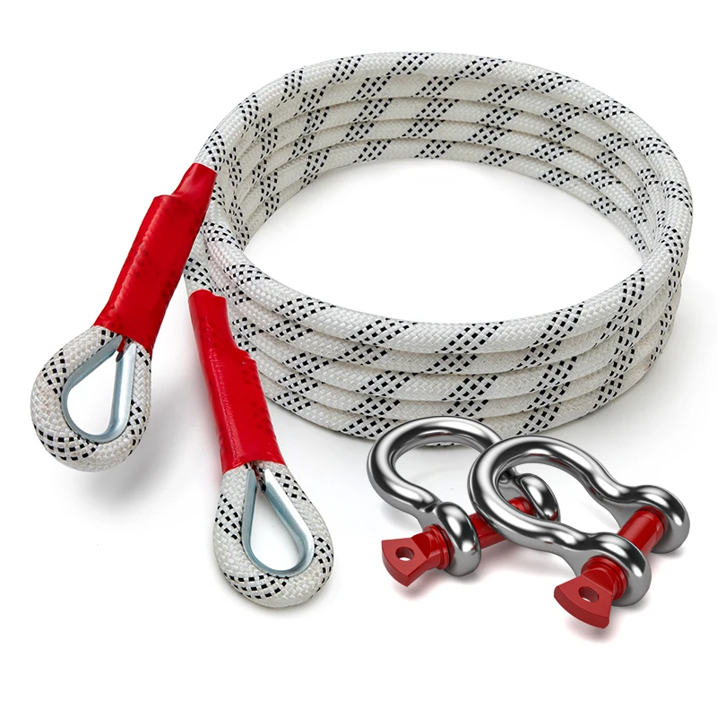 

Высокопрочная сверхмощная веревка для прицепа 22000 фунтов, специальная смелая тяговая веревка для внедорожников, грузовиков, семейных автомобилей и спасательных веревок