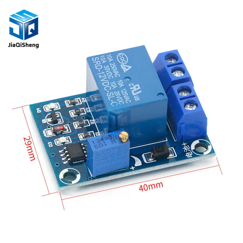 DC 12V Battery Undervoltage Low Voltage Cut off Automatic Switch Recovery Protection Module Charging Controller Protection Board