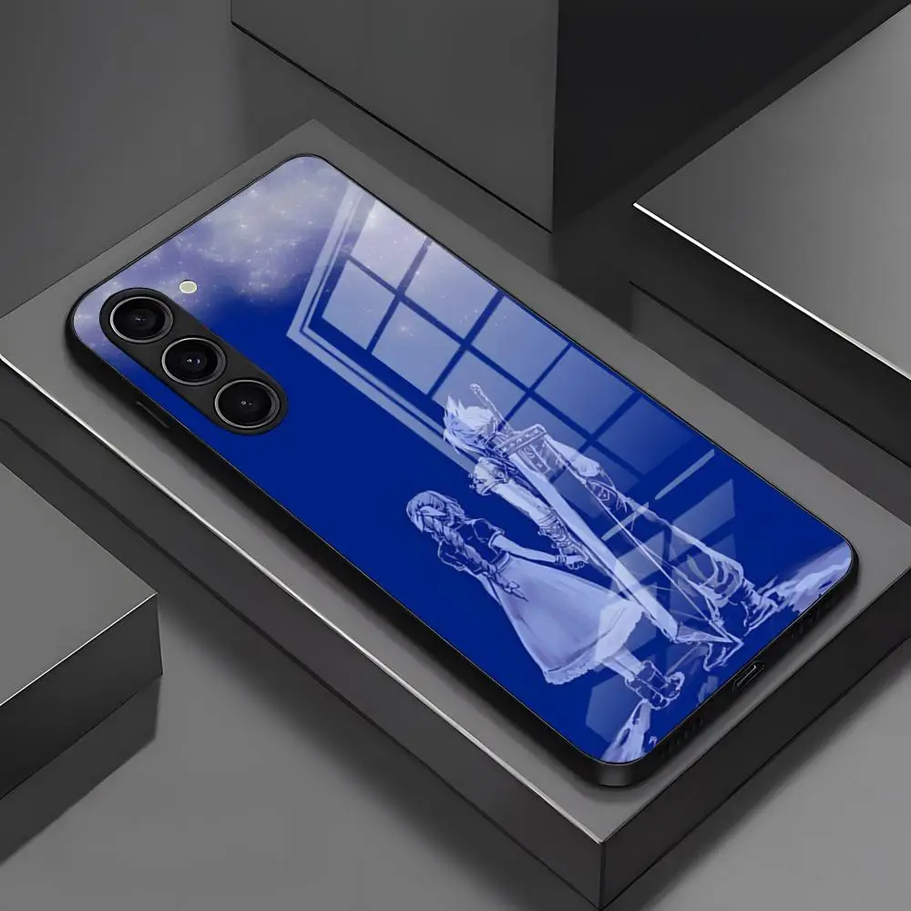 Funda de teléfono A-Anime F-Final Fantasy para Samsung S26 S25 Plus S20 S20 Plus S22 Ultra S23 FE S21 Plus S21 Ultra, cubierta de cristal