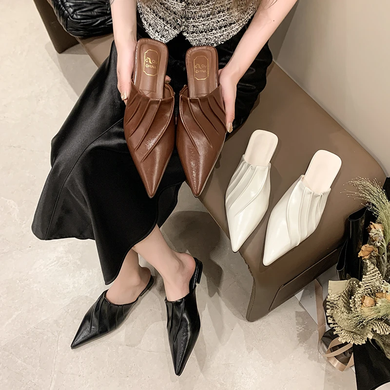

2025 Pointed Toe Women Heeled Shoes Spring Fashion Shoes Elegant Woman Sandals Brand Pumps Casual Shoes Женская Обувь