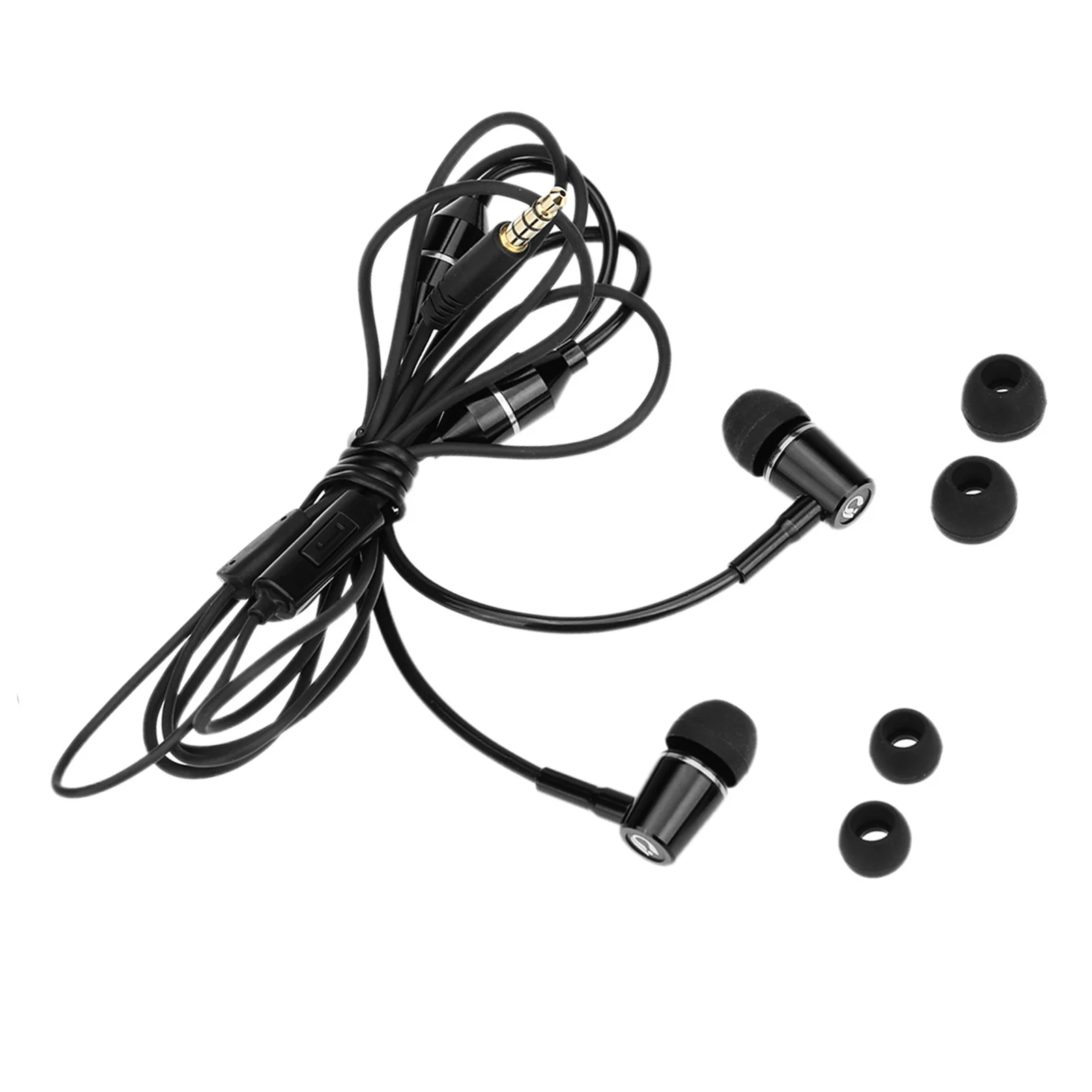FC12 Stereo Music Headset Air Tube 3.5mm Anti-radiation Earphone In-ear Headphone Noise Reduction Line Control w/ Mic for Phone