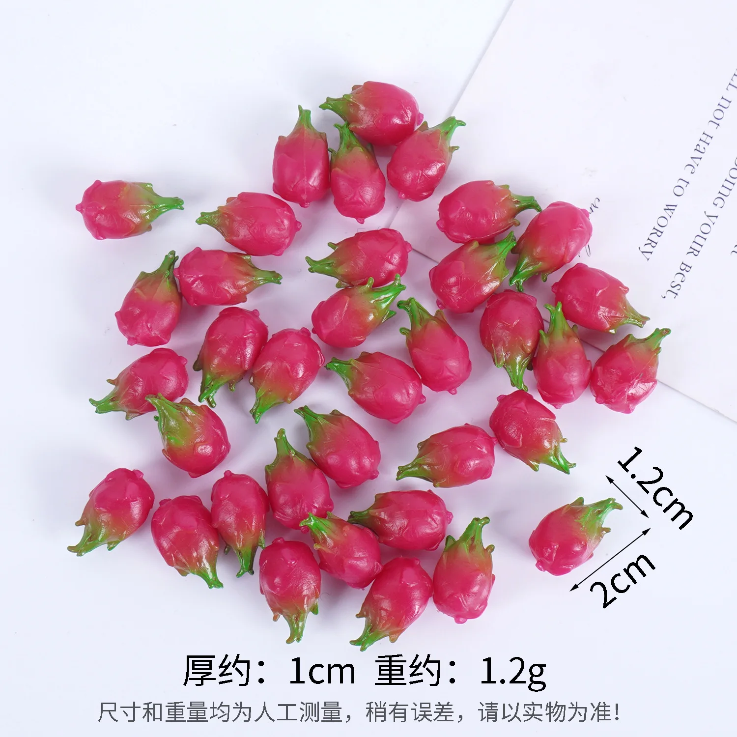 5pcs Mini Fake Dragon Fruit Model Realistic Miniature Pitaya Small Fruit Crafts Dollhouse Play Food Scene Prop Decorations