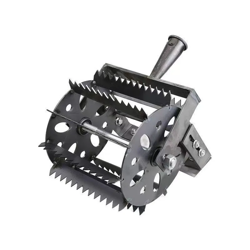 New wheeled weeding artifact agricultural upgrade hand push soil manganese steel quenched serrated hoe thickened and widened