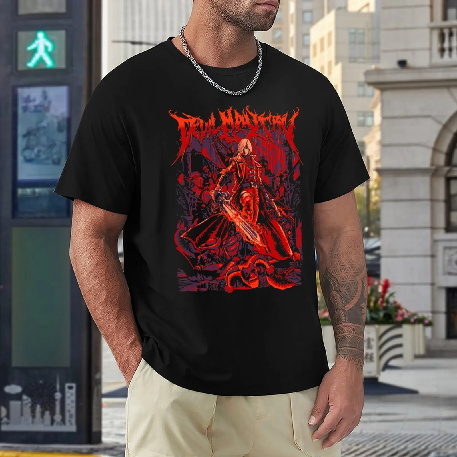 Devil Dante Vergil Bayonetta T Shirts Men Women\'s 100% Cotton Novelty T-Shirt O Neck Tees Short Sleeve Tops 6XL