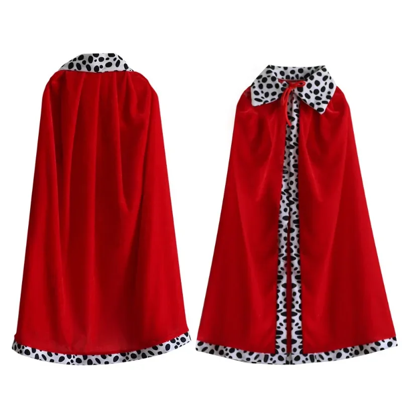 

Kids Boys Girls Medieval King Cloak Cape Leopard Print Costume Ponchos for Festival Party Cosplay Halloween Birthday