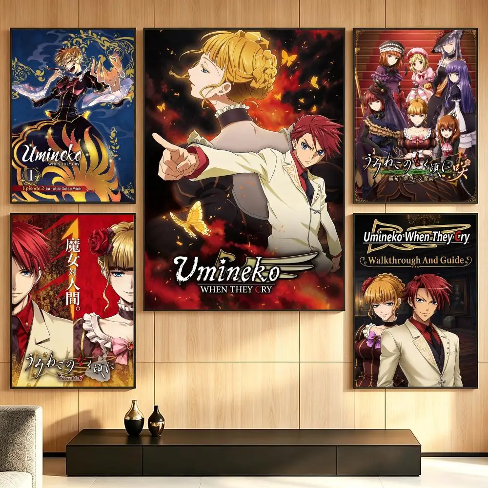 anime Umineko When They Cry Poster Poster HD Printing Cozy Warm Style Home Decor Suitable for Living Room Bedroom Gift