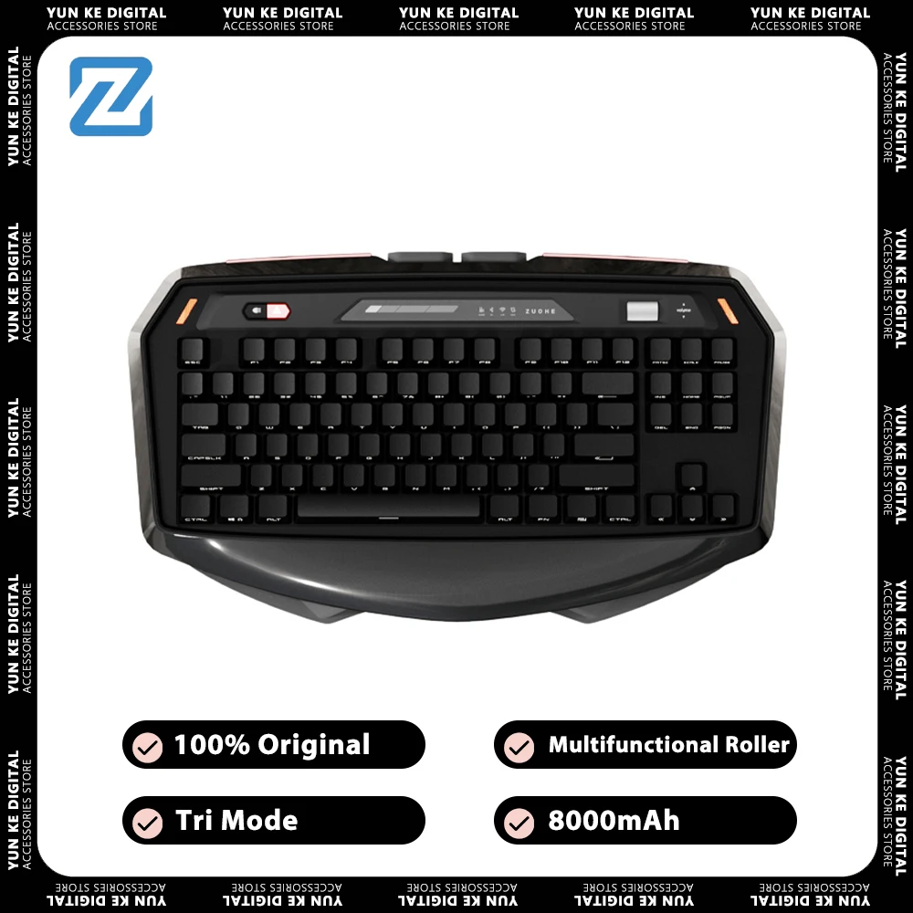 

ZUOHE MAX870 Mechanical Keyboard Multifunctional Roller Tri Mode 8000mAh Gamer Keyboard Sports Car Customized Gaming Accessories