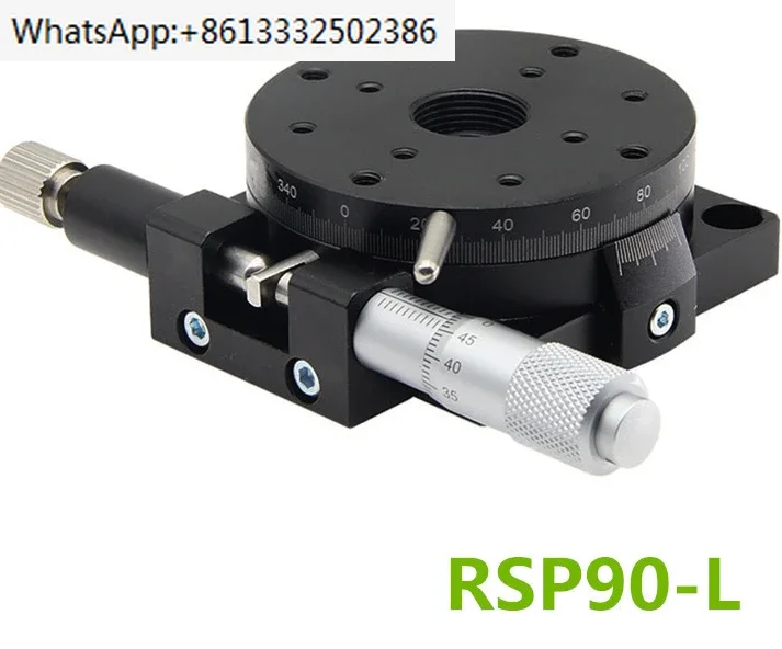 

90MM 3.6" Manual 360 degree Heavy Load Rotary sliding table Micrometer Precision Adjust Angle Platform Optical RSP90-L