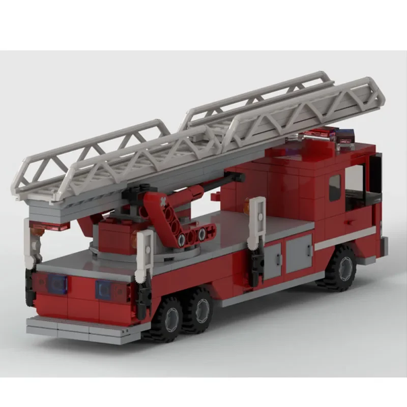 City MOC-265453 Emergency Fire Department Fire Truck Building Block Set 211 Pieces Creative Custom Birthday Christmas Toy Gift