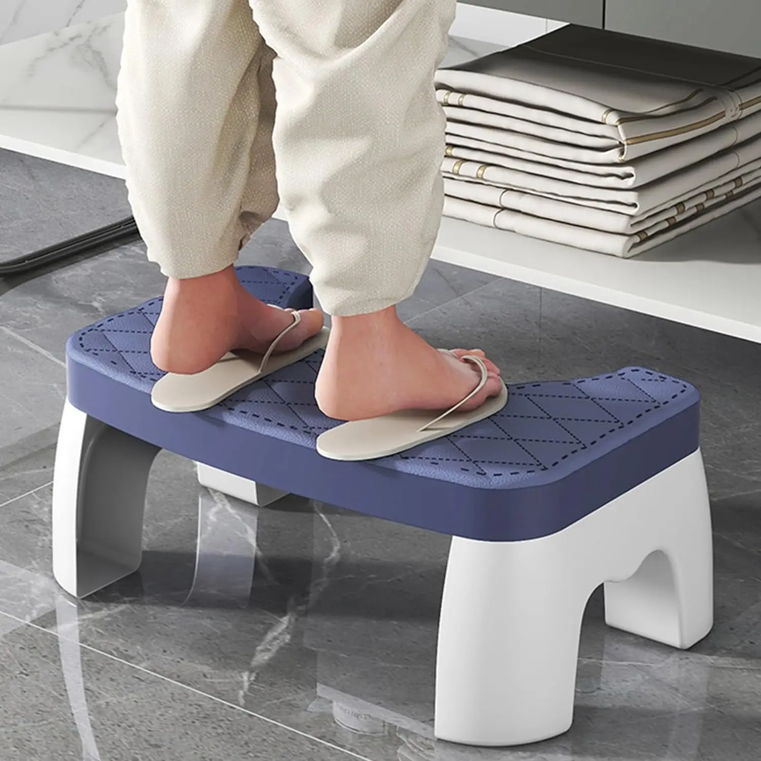 Toilet Stool Bathroom Foot Step Stool Chair Plastic Footrest Toliet Squat Stool For Pregnant Woman Children Adult Old People