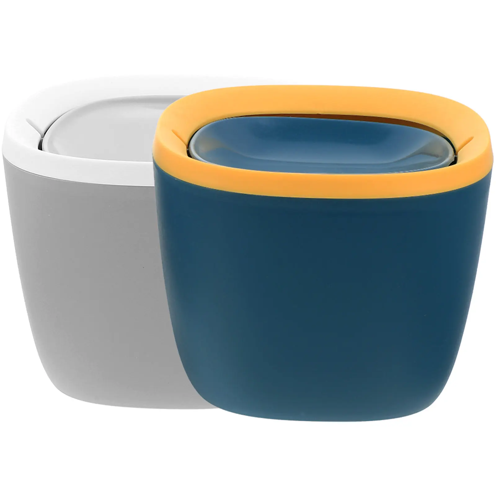 

Набор из 2 мини-урна для мусора: стильный современный настольный контейнер для отходов, компактный, экономит место, для гостиной, офиса, кабинета