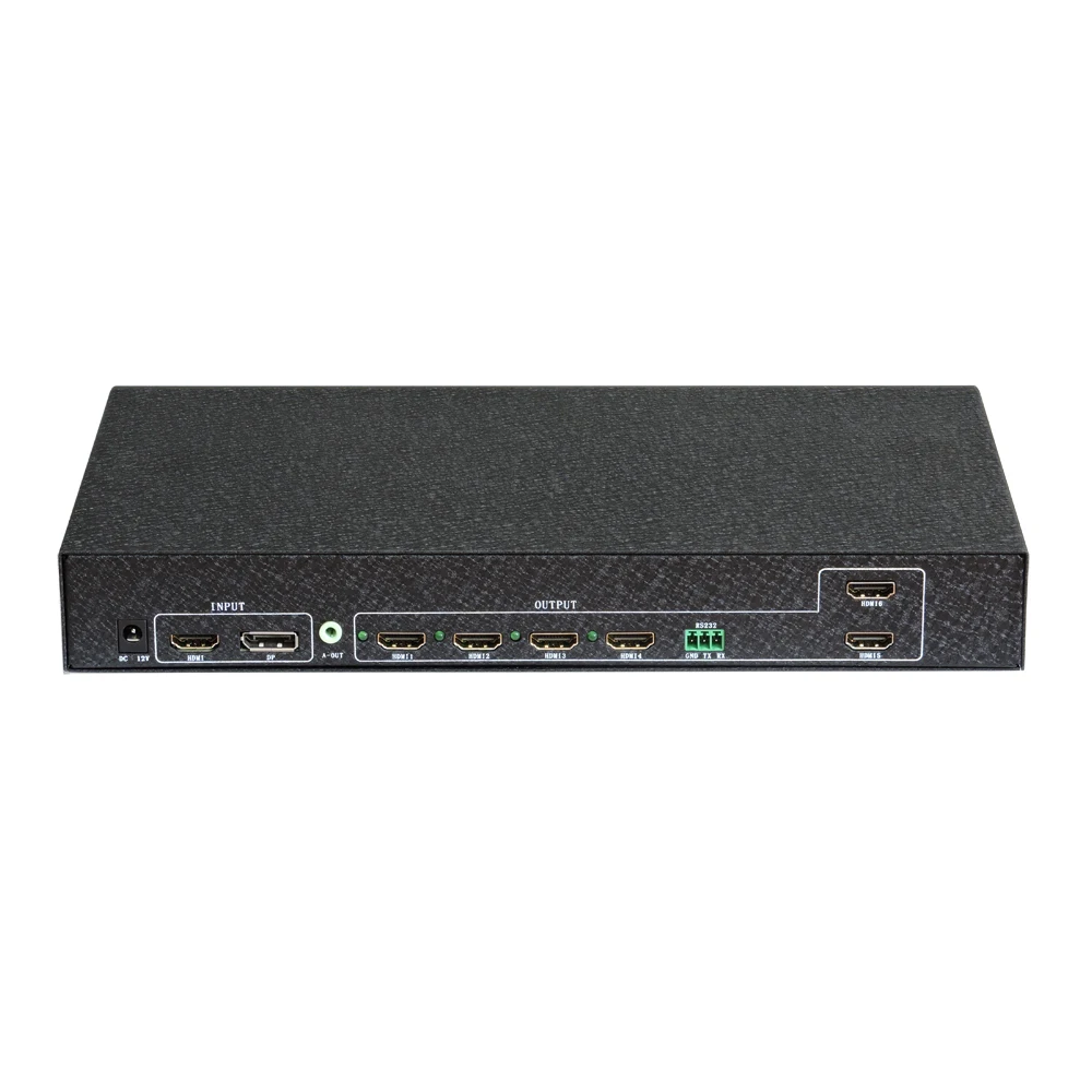 1x3 videomuurcontroller ondersteunt 5760x1080 60 Hz, 1 DP1.2 en HDMI1.4-ingang, 5K videomuurprocessor, 4K videosplicer, TK-M3