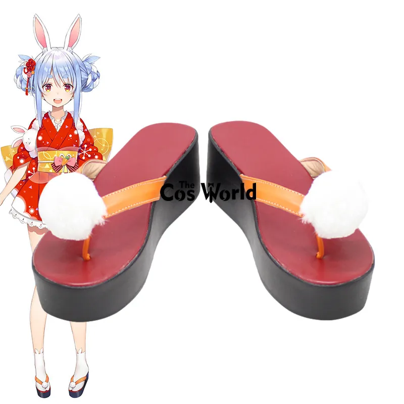 Youtuber Virtuele Vtuber Hololive Usada Pekora Nieuwe Jaar Outfit Aanpassen Anime Cosplay Schoenen Geta