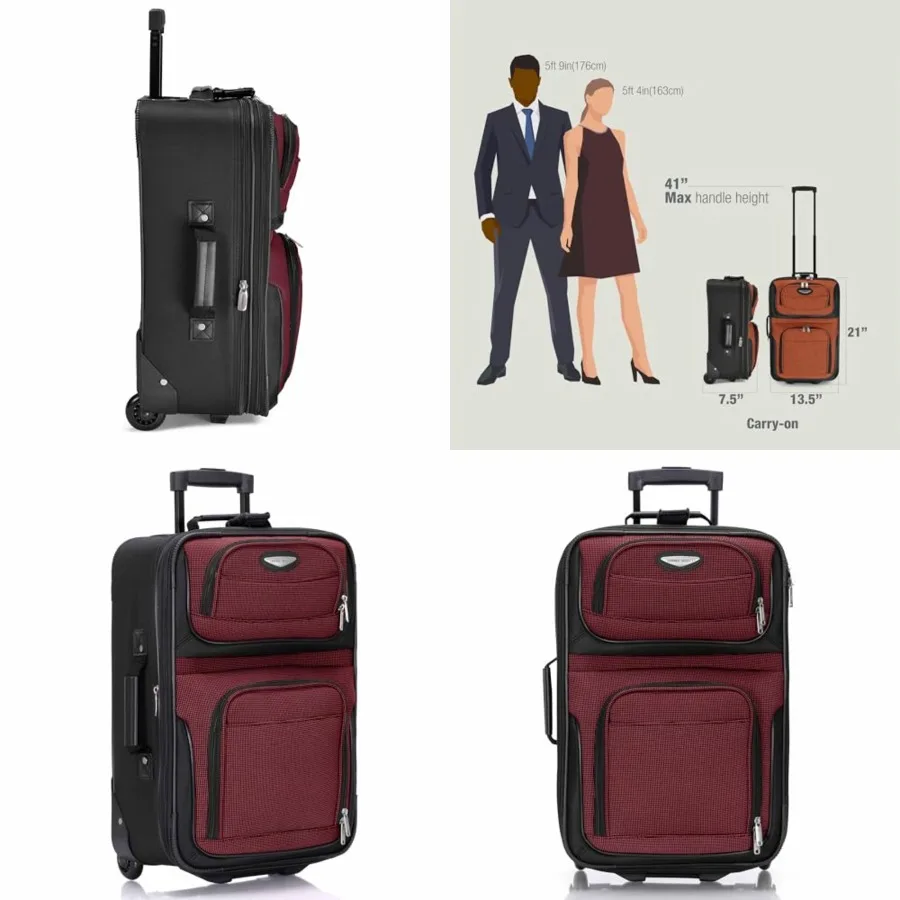 

Amsterdam Softside Expandable Luggage with Rolling Wheels
