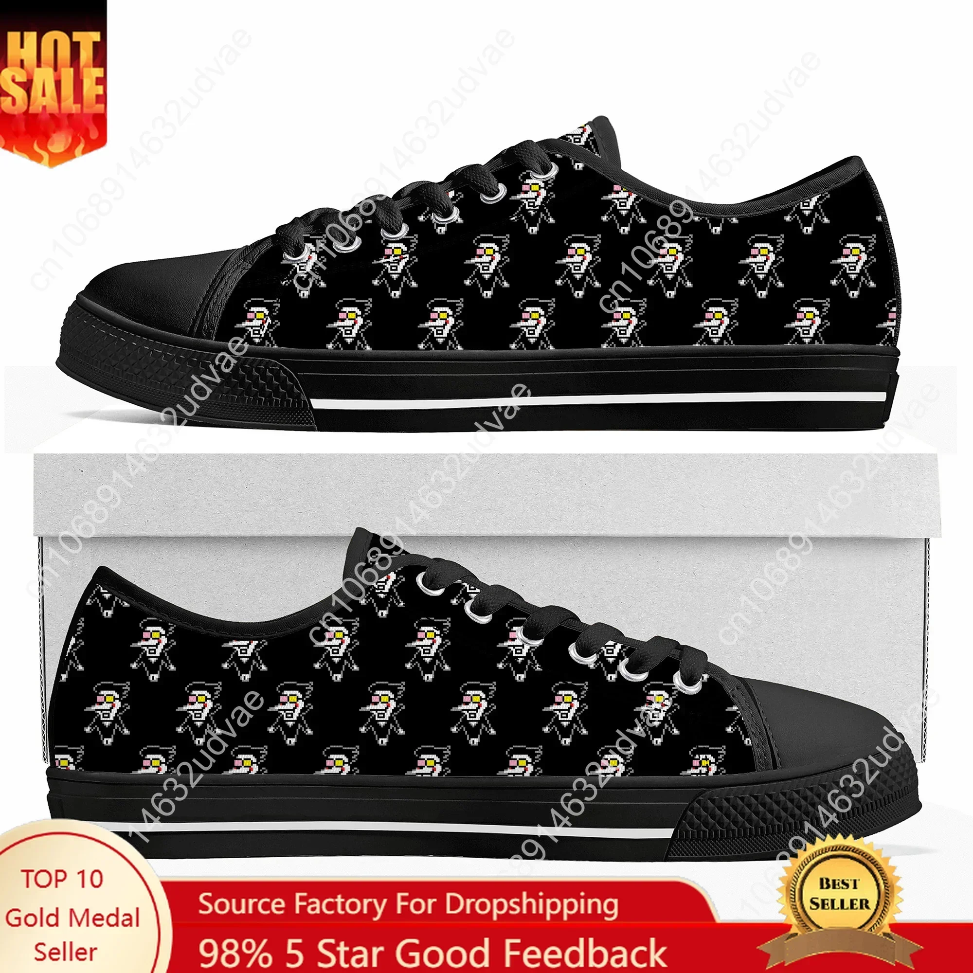 Deltarune Spamton Undertale Low Top High Top Sneakers Mens Womens Teenager Sneaker 3D Print Casual Shoes Personalized Shoe