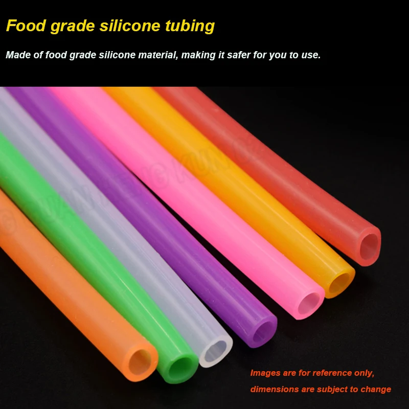 Silicone Hose 1m 6x10mm Coloured Food Grade Hose High Temperature Resistant Hose Food Machinery Connection Hose Laboratory Use