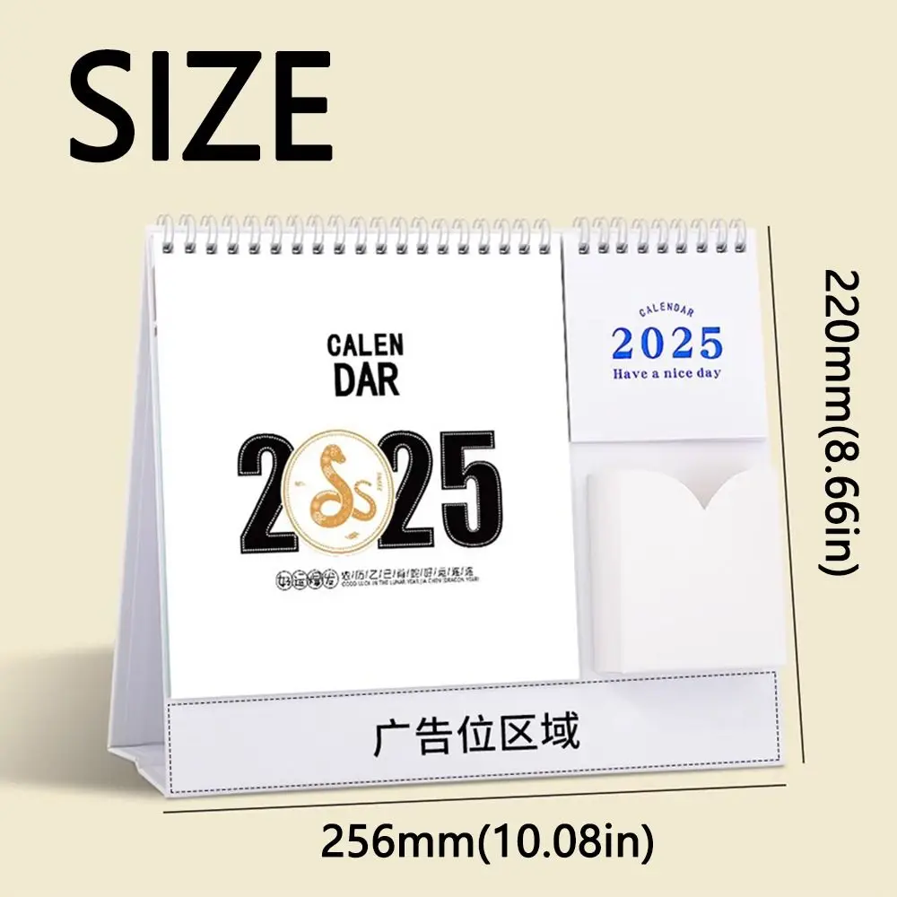 Gift Creative 2025 Desk Calendar Scheduler Portable Agenda Planner Daily Use Simple Standing Flip Calendar Office Stationery