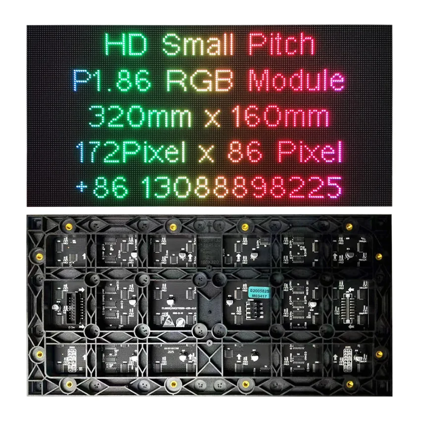 P1.53 P1.86 LED Module,Indoor Full Color HD Video Wall LED Display Module,LED Panel 172x86 Pixel 320mm X 160mm