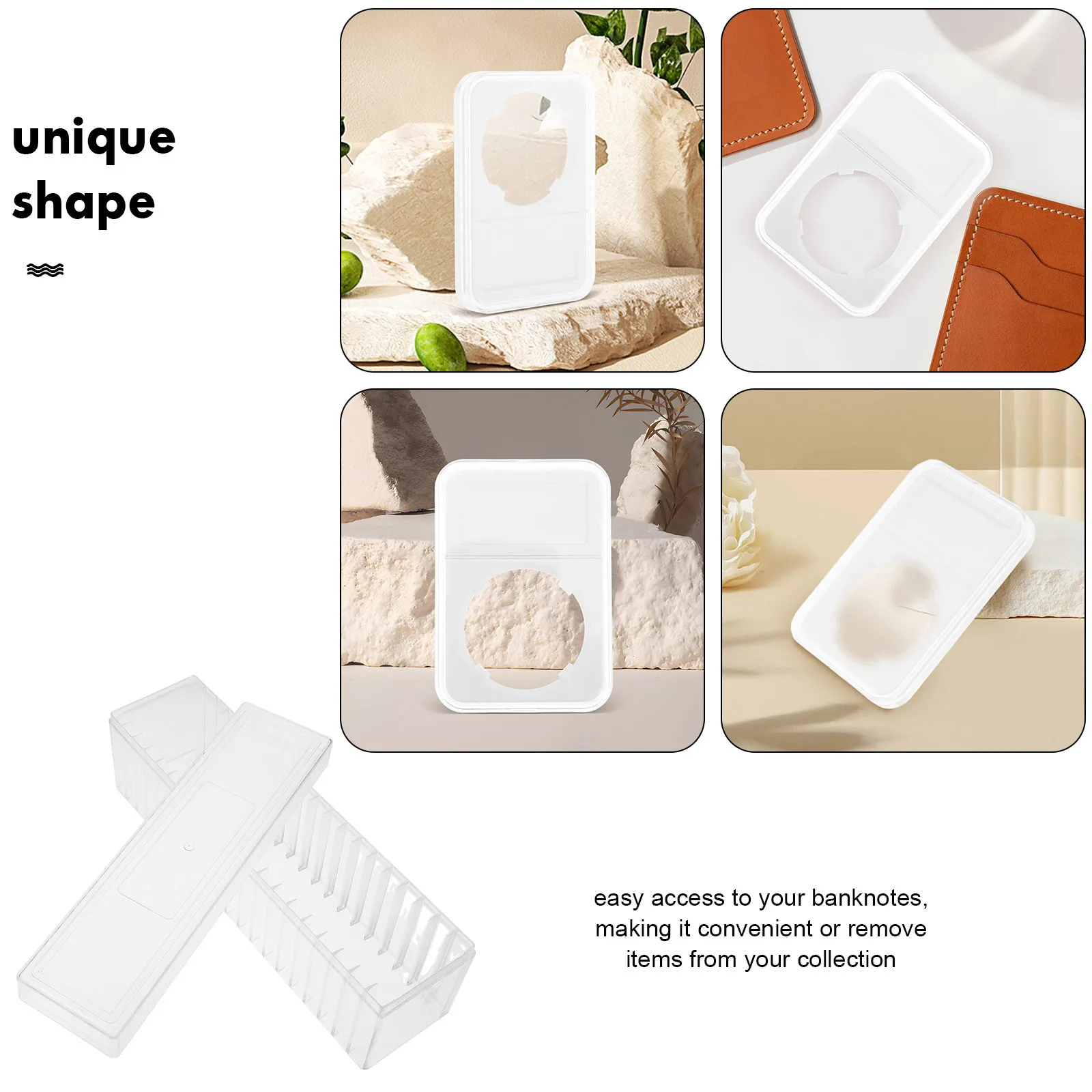 صندوق تخزين العملات المعدنية الشفاف، منظم بلاستيكي لجميع العملات المعدنية، حافظة حماية لعرض العملات المعدنية، حامل جمع العملات المعدنية، أموال شفافة #3