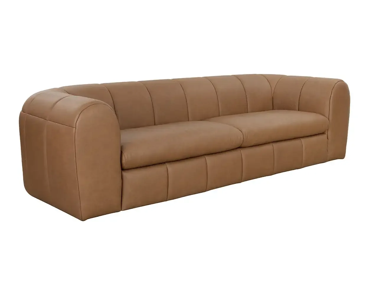 

A Living Room Indoor Furniture Meticulously Crafted Luxury and comfort Leather Upholstered Low Rounded Concise Sofa