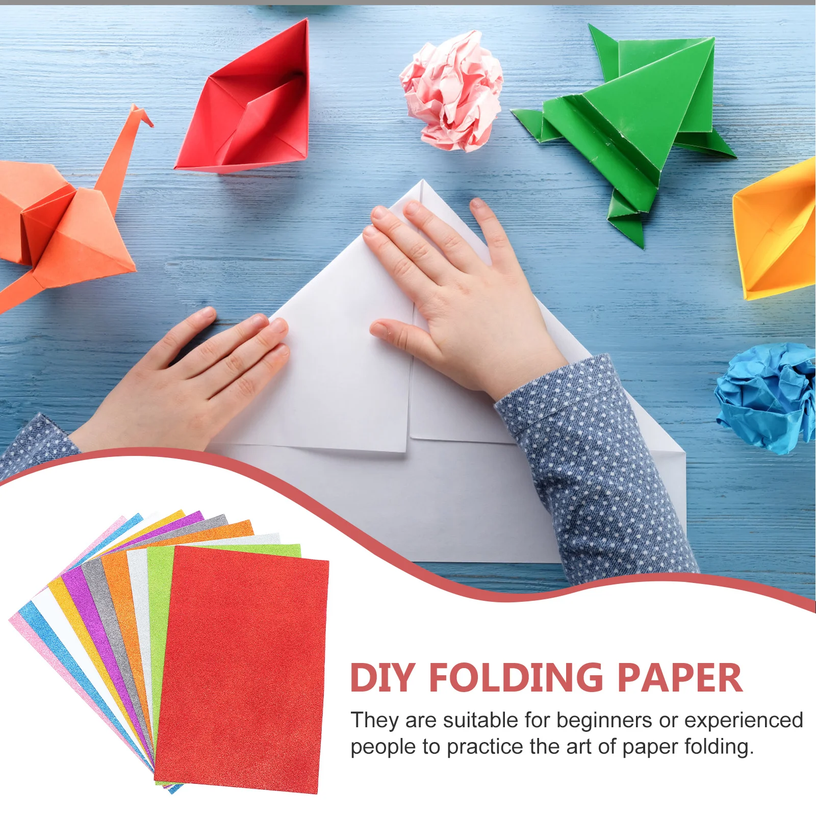 

10 Sheets Glitter Foam Paper Set A4 Size Self-Adhesive Thick Durable Safe for DIY Crafts Party Wedding School Art Projects