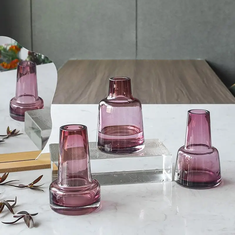 Modern Minimalist Nordic Style Wind Tower Shape Vase  Decorative Ornaments for Home And Office Single Piece Small Mouth
