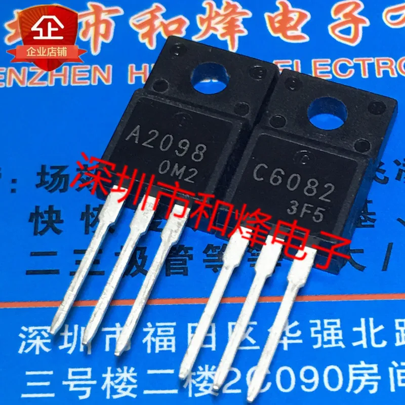 5PCS-10PCS 2SA2098 2SC6082 A2098 C6082 TO-220F บนสต็อกใหม่และ Origjnal