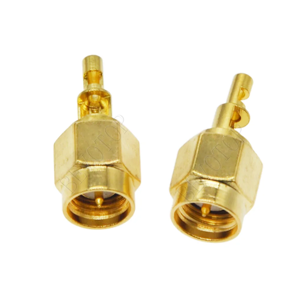 10 Stks/partij Rechte Sma Mannelijke Of RP-SMA Soldeer Rf Connector Verguld 50 Ohm Voor Rf0.81/Rf1.13 Kabel