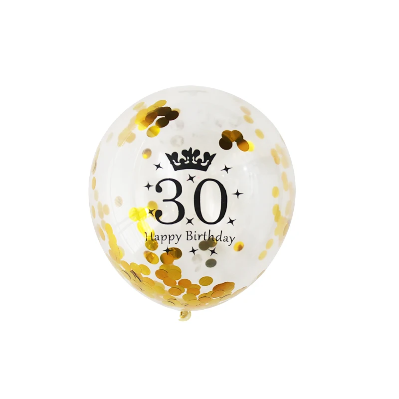 30 40 50  Years Old Latex Balloons Happy Birthday Party Decor Anniversary Adult 30th 40th 50th Birthday Latex Balloons Gold