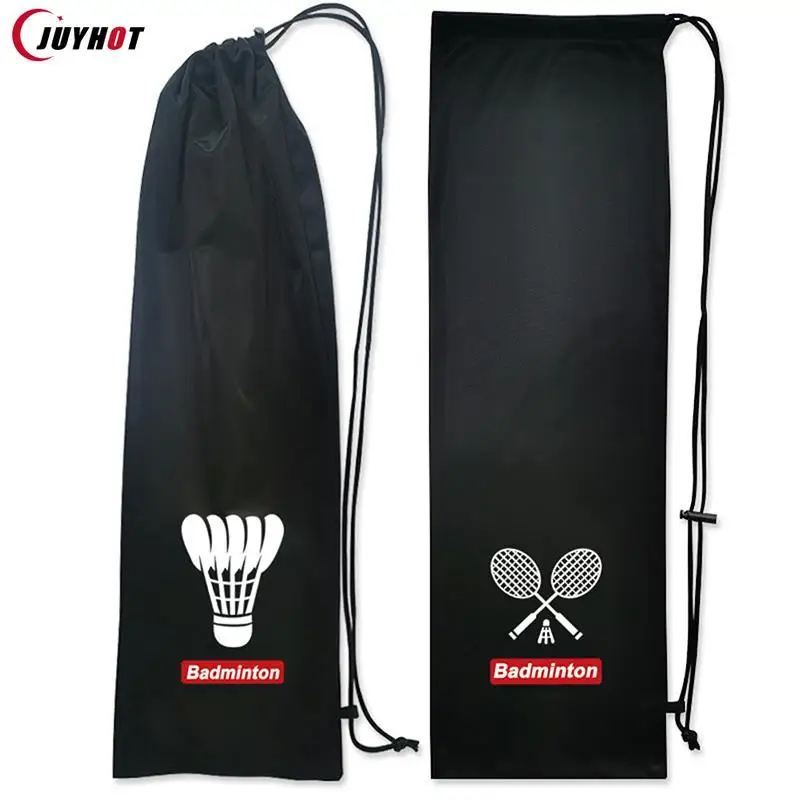 

23cmx72cm Badminton Racket Bag Racquet Cover Drawstring Pocket Protective Sleeve Large Capacity Sport Supplies Portable Storage