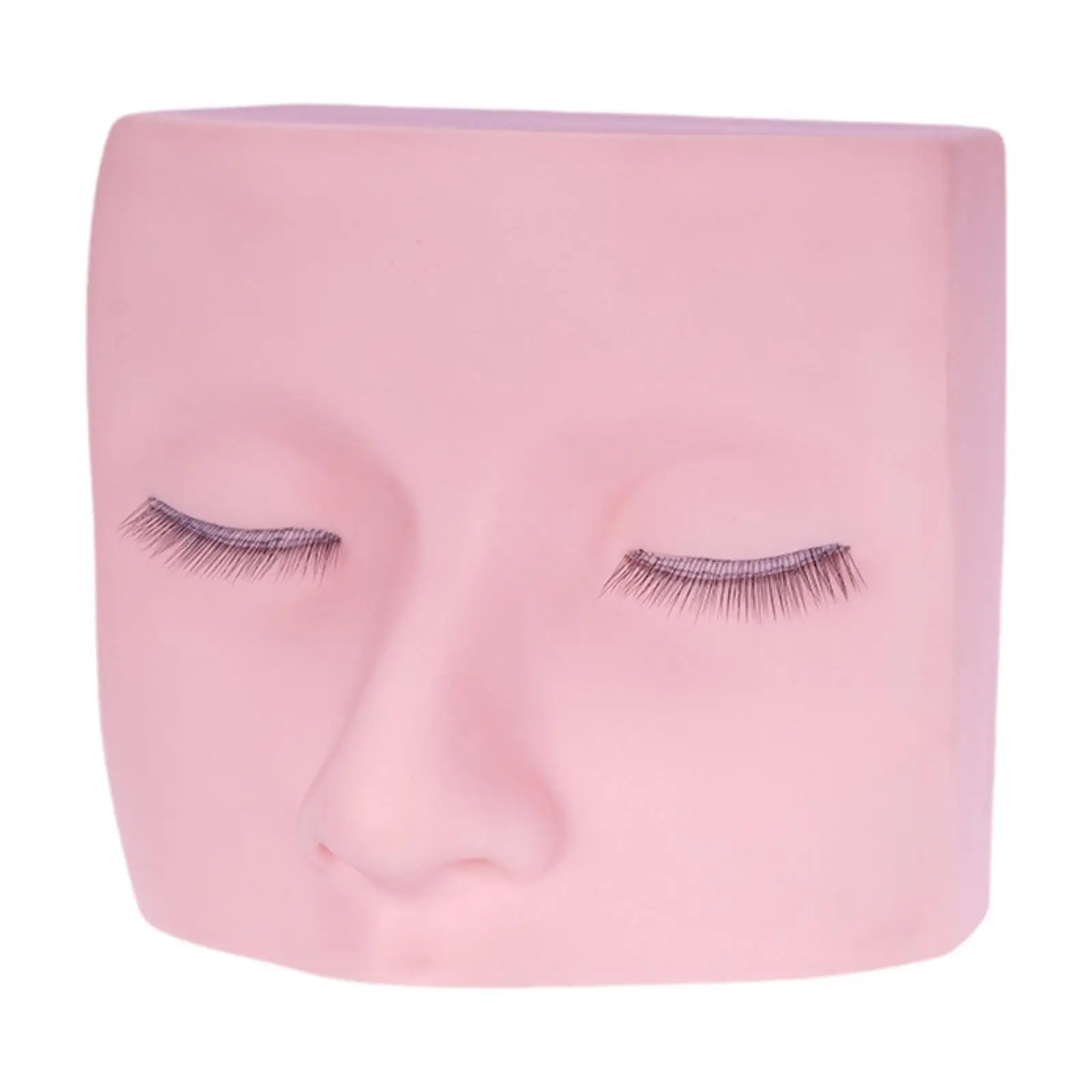 

Eyelash Mannequin Head Stable Easy to Clean Nonslip with Eye Lashes Practice Face Flat Head Beginners Stylist Professionals