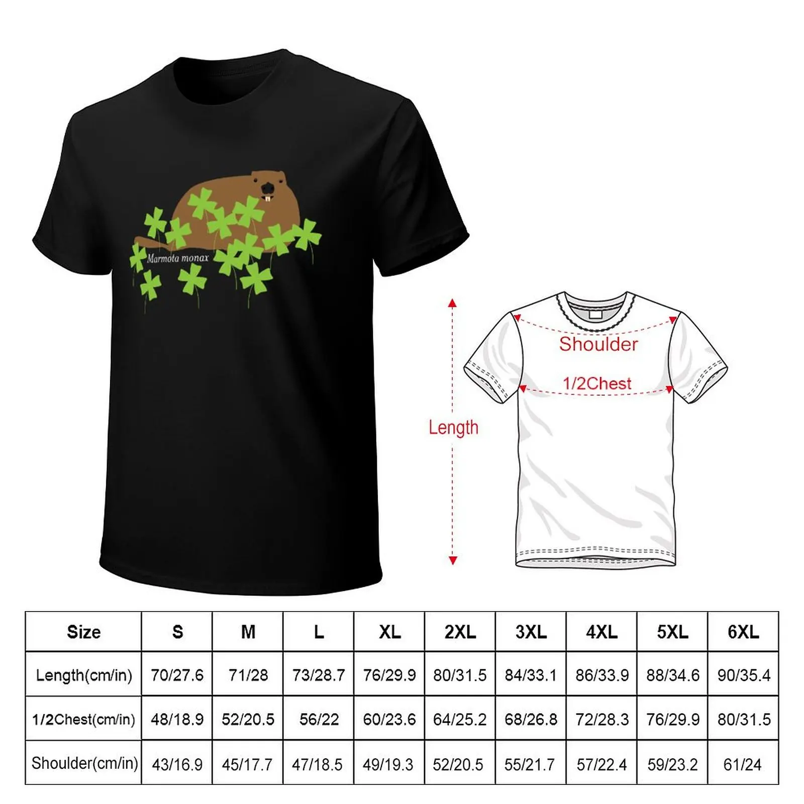 Groundhog in the Clover, Call him by his Latin name T-Shirt Work Outdoor T-Shirt for Men