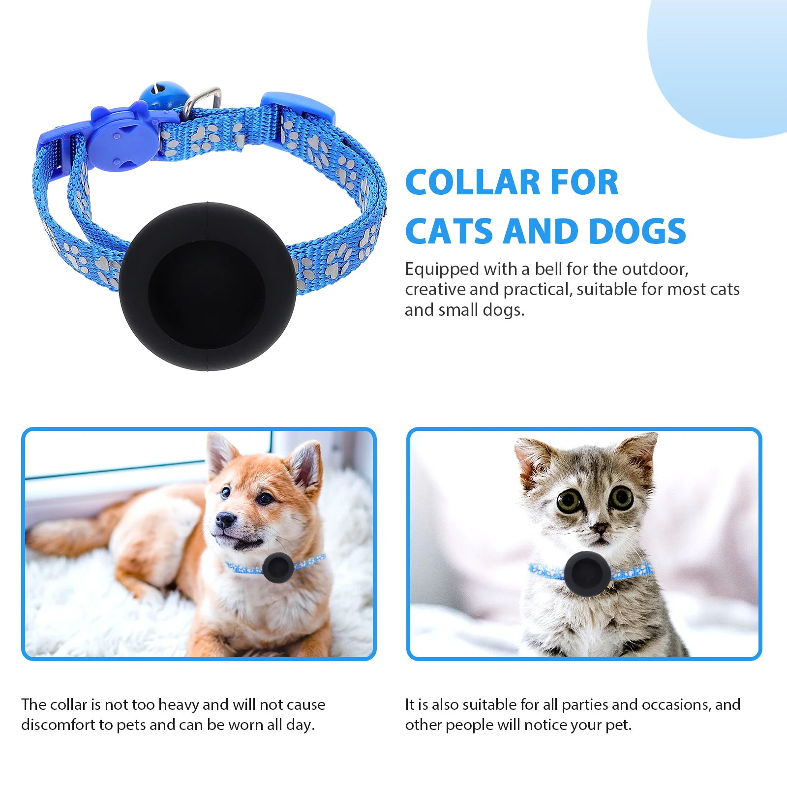 

Cat Collar Collars for Girl Cats with Reflective Nylon Puppy Adjustable Pet Christmas