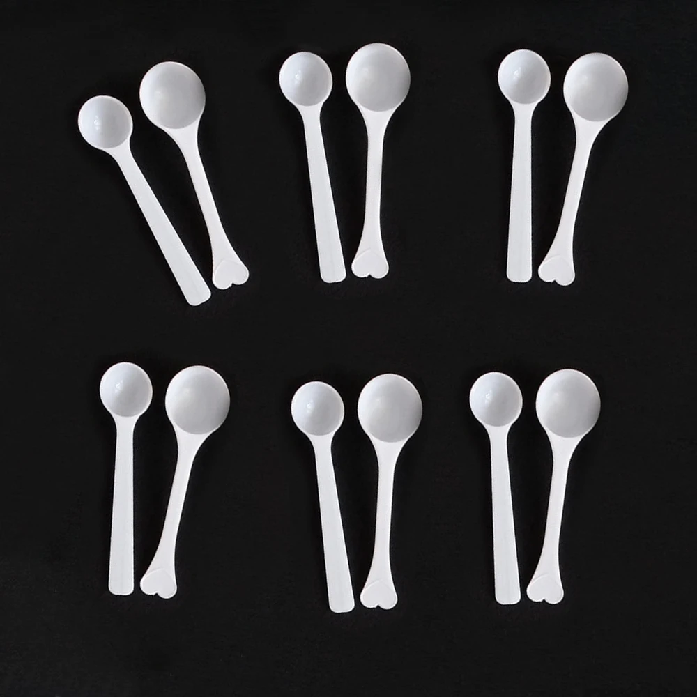 5pcs 1g 3g Plastic Mask Spoon Measuring Spoon Salt Spoon