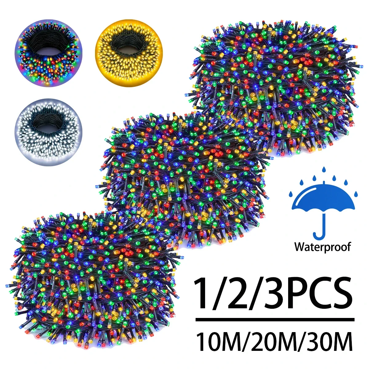 220v-led-きらめくフェアリーライトストリング-1-2-3-パックホリデークリスマスツリー芝生ナイトパーティー装飾ライトのみ-eu-電源プラグ