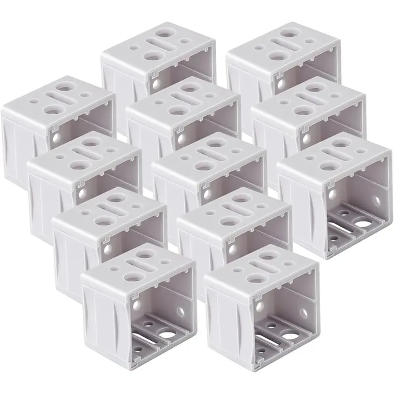 New Shown-12 Pack 1 Inch Blind Brackets, Vertical Blind Bracket Box Mounting Bracket Window Blinds Headrail Brackets