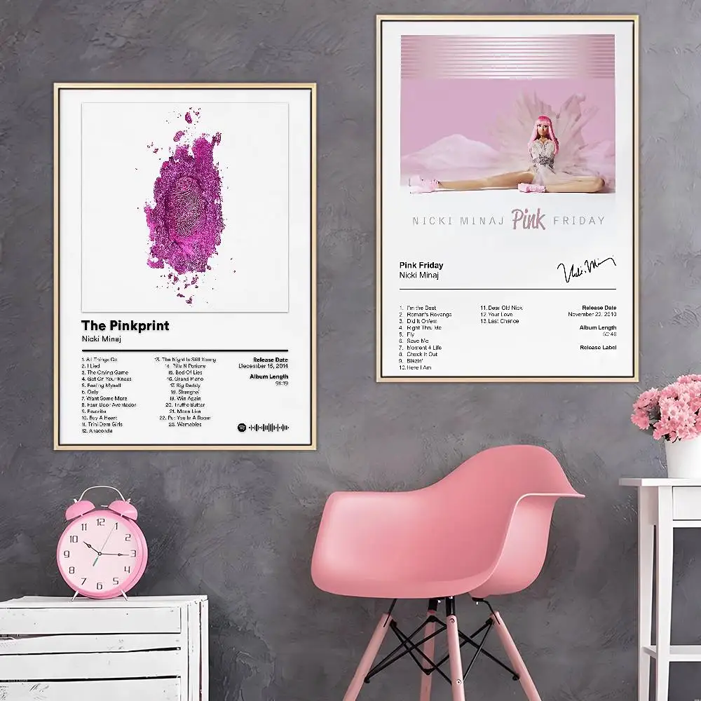 Rapper Nicki Minaj Poster HD Art Sticky Wall Waterproof Home Living Room Bar Decoration