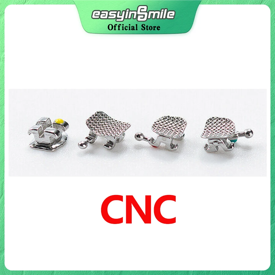 Easyinsmile 1/5packs Dental Teeth Braces  Metal Orhto Bracket  Mesh Base Mini Braces Roth / MBT 345 022 Orthodontis Materials
