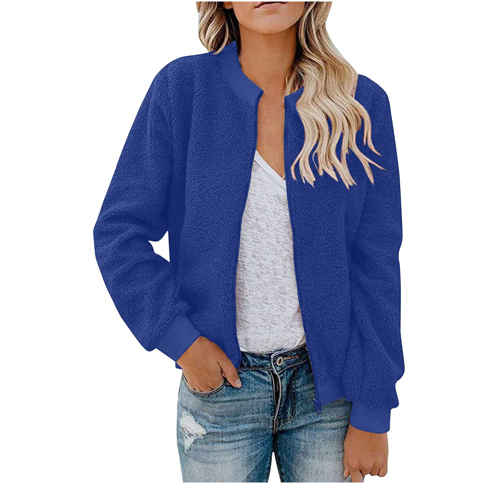 

Autumn And Winter Women S New Lamb Wool Zipper Jacket Coat Top For Women