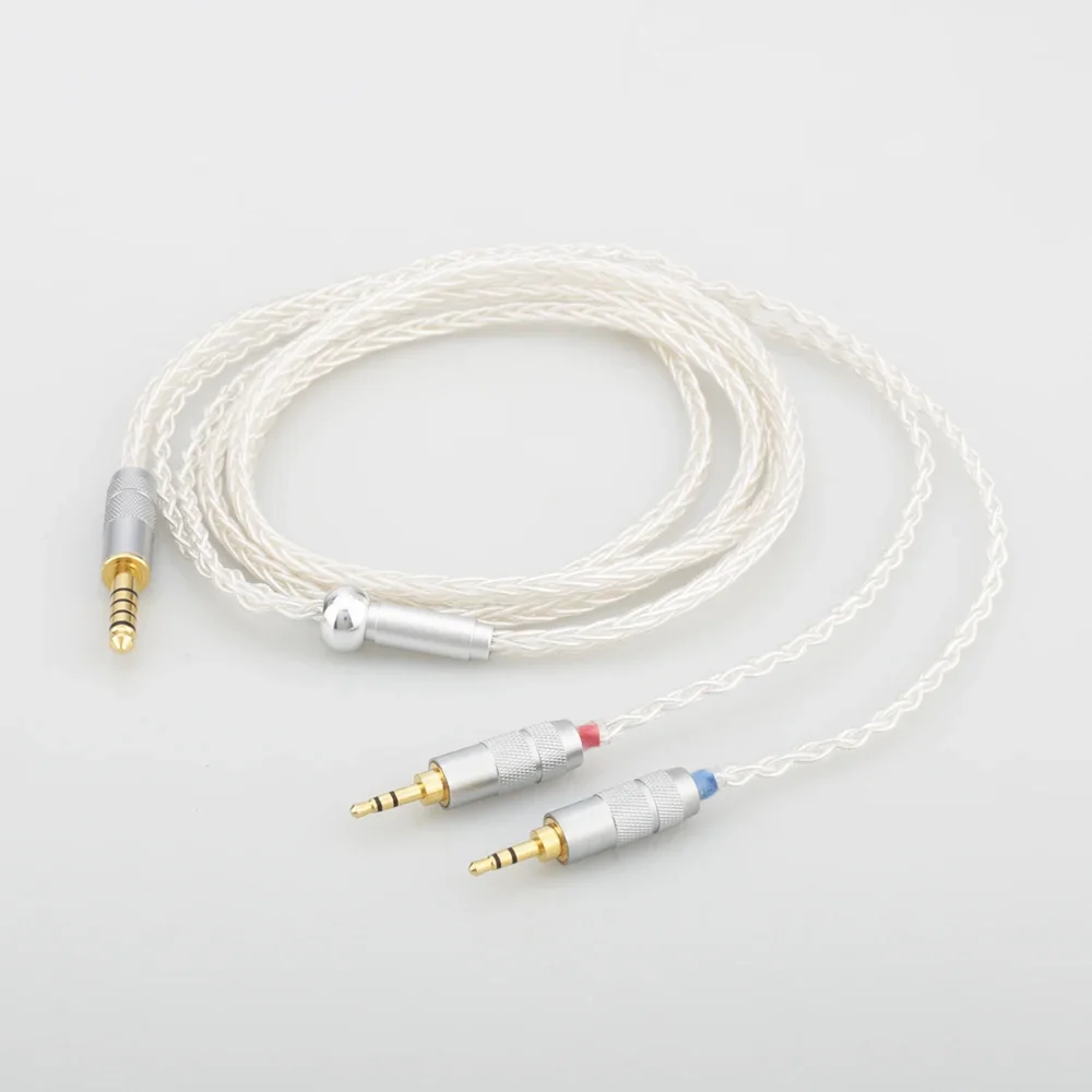 Audiocrast 8 núcleos 6n occ cabo banhado a prata 4.4mm plug fone de ouvido cabo atualizado para sundara he400i he400s he560