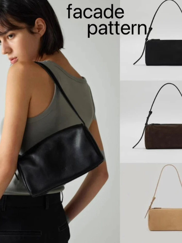 Bolso de cuero para mujer 2025, nuevo estilo, bolso de hombro individual para llevar bajo el brazo, bolso retro estilo baguette, bolso suave para uso diario, forma cuadrada