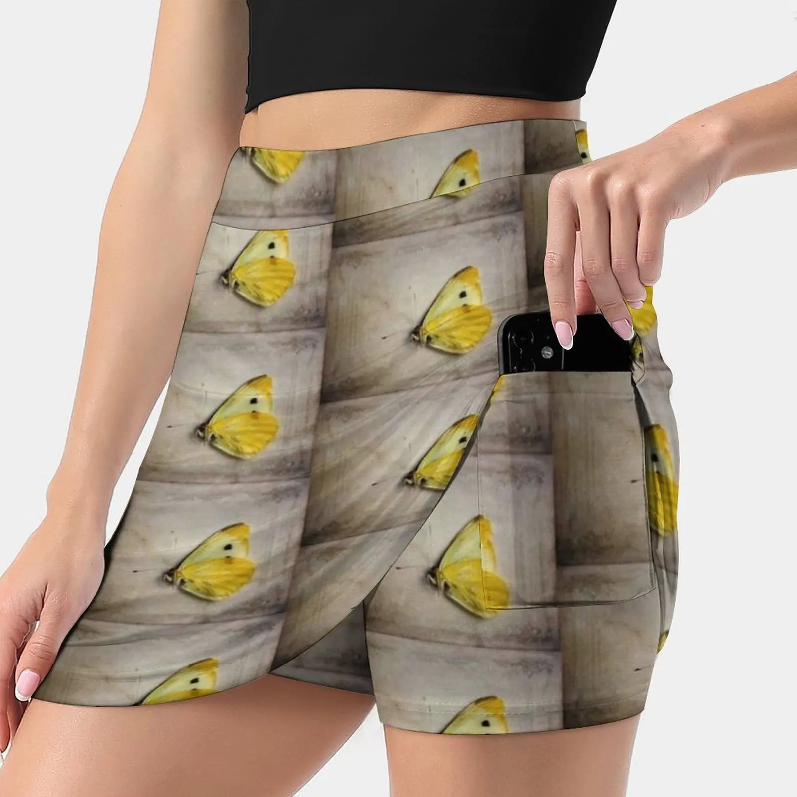 Elegy Women's skirt Aesthetic skirts New Fashion Short Skirts Yellow Still Life Texture Karen E Camilleri Creative Home Wares