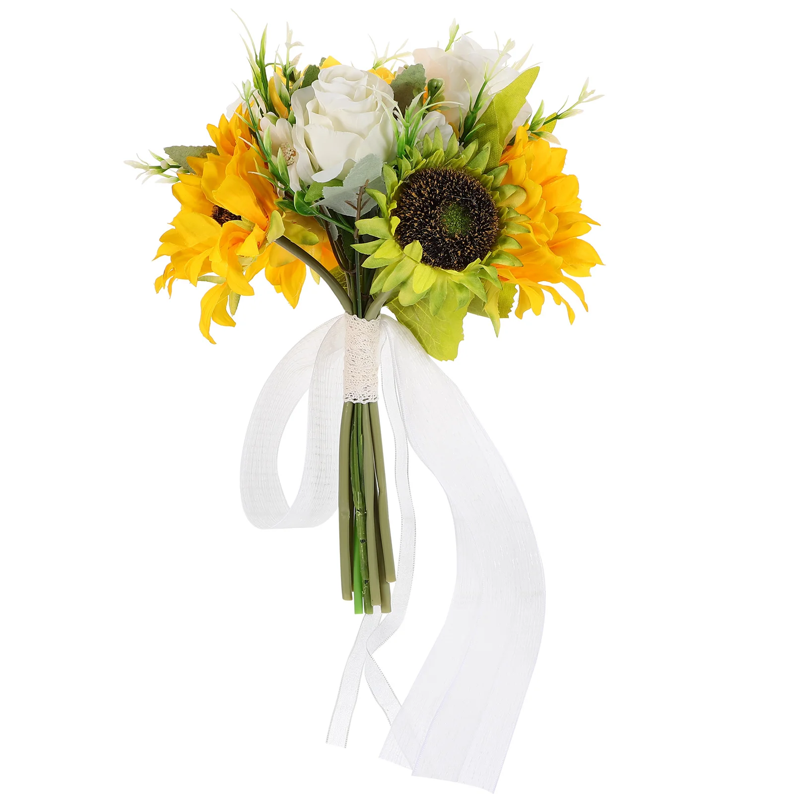

Sunflower Bouquet Simulation Floral Artificial Flower Centerpiece For Table Office Home Kitchen Decor
