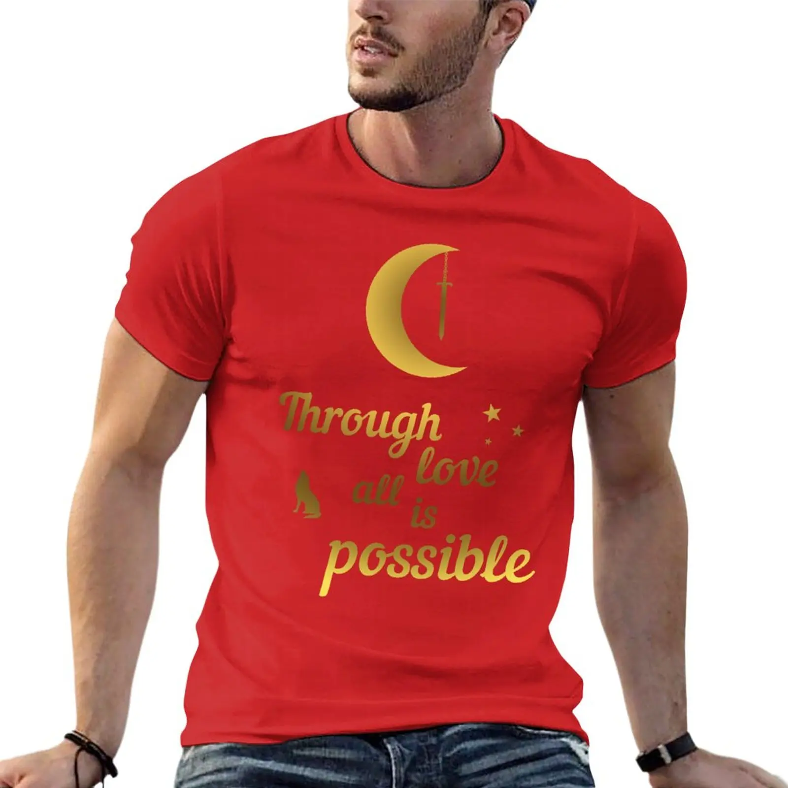 

New Through Love All is Possible T-Shirt hippie clothes sublime t shirt man clothes plain t-shirt mens workout shirts