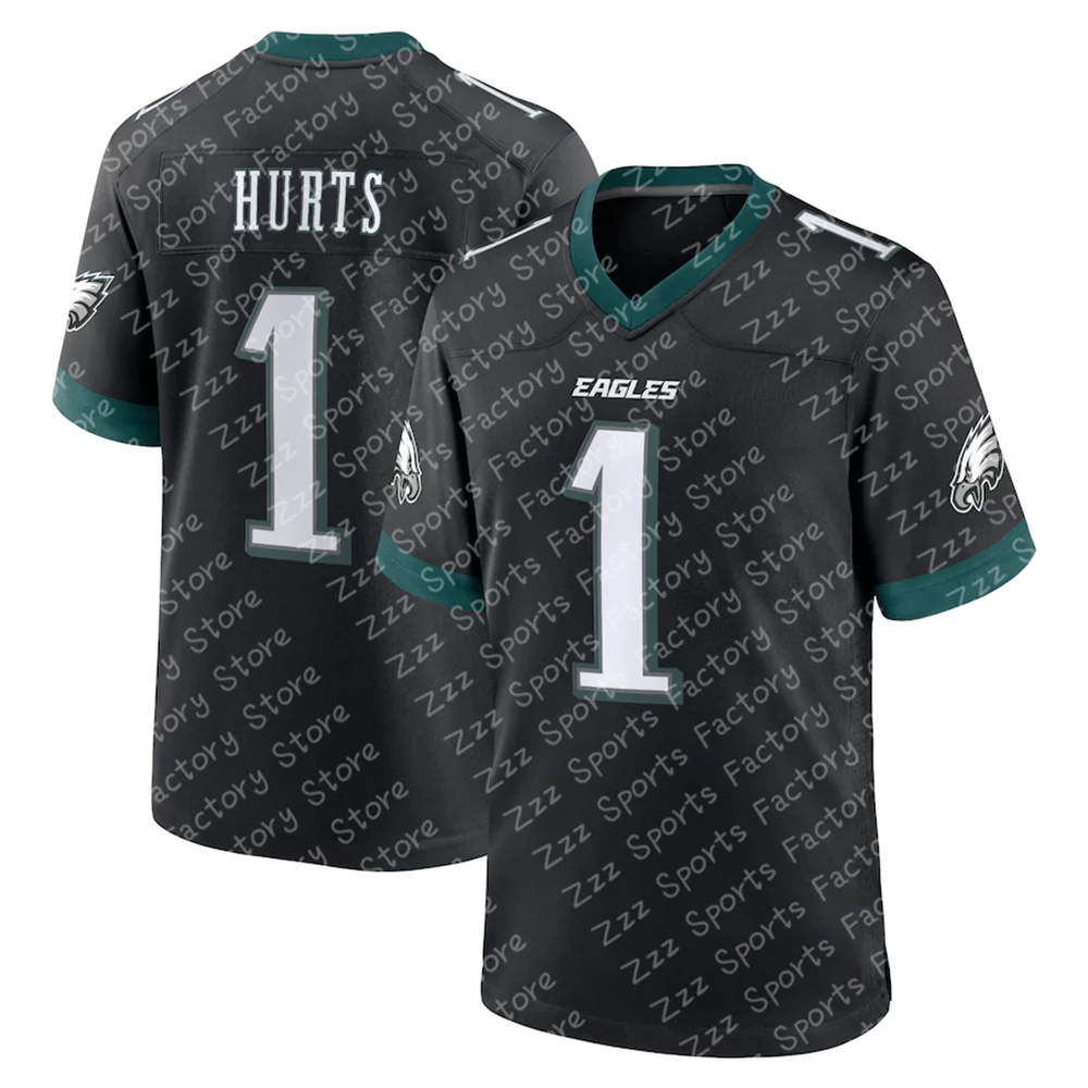 American Short Sleeved Men Summer New Quick Drying Breathable Jalen Hurts Philadelphia Eagles Rugby T-shirt Sports Jersey